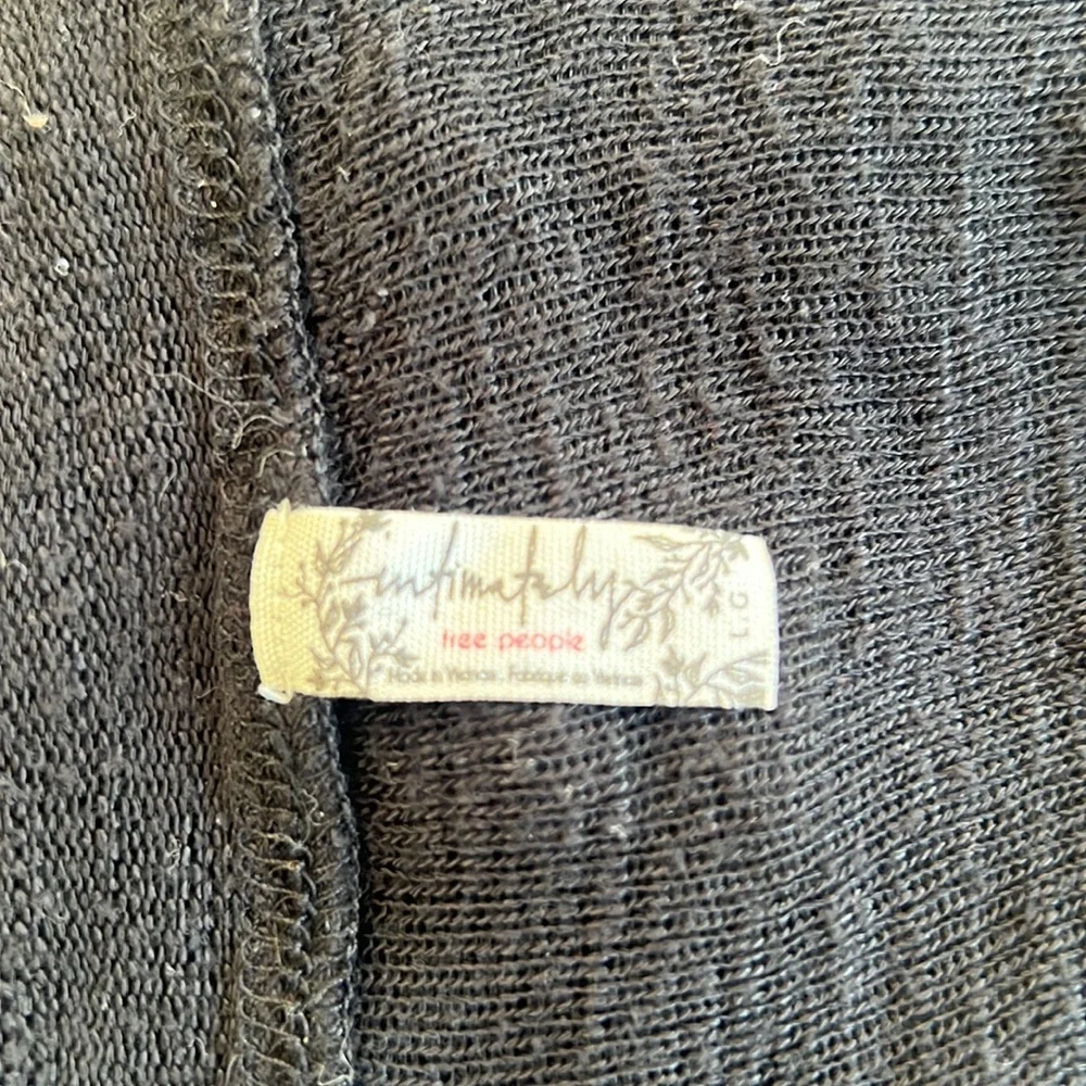 Intimately Free People Whimsy-Goth long Bell sleeves semi transparent top sz L - Picture 5 of 7